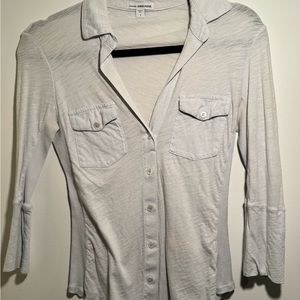 James Perse Pale Blue collared button down